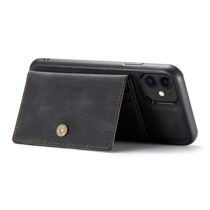 JEEHOOD - JEEHOOD Detachable Wallet Mobilskal för iPhone 11 - Svart