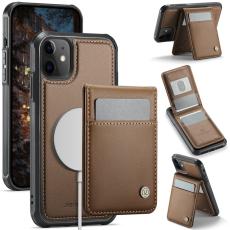 JEEHOOD - JEEHOOD J06 Konstl&auml;der fodral f&ouml;r iPhone 12 Pro/12 6.1 tum - Brun