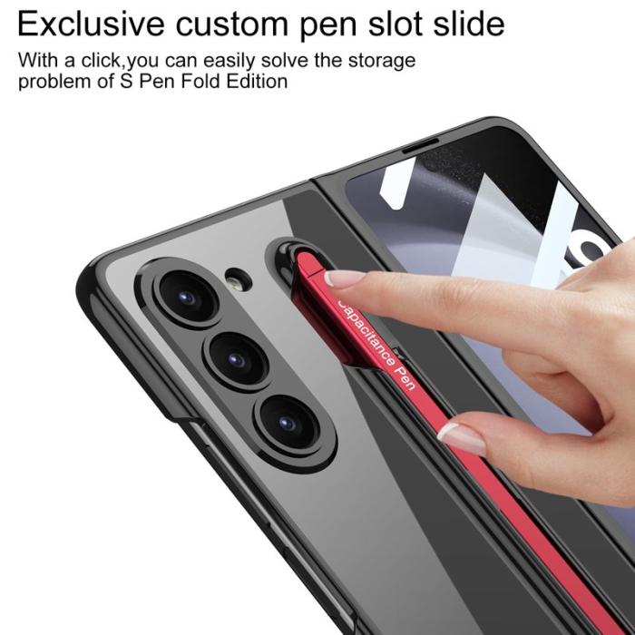 GKK - GKK Samsung Galaxy Z Fold5 Fodral Pen Slot PC - Blå