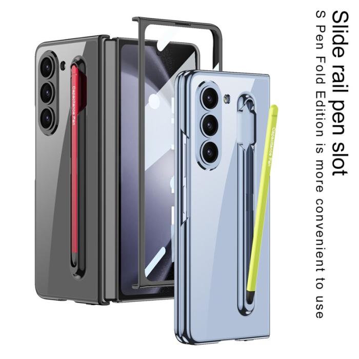 GKK - GKK Samsung Galaxy Z Fold5 Fodral Pen Slot PC - Blå
