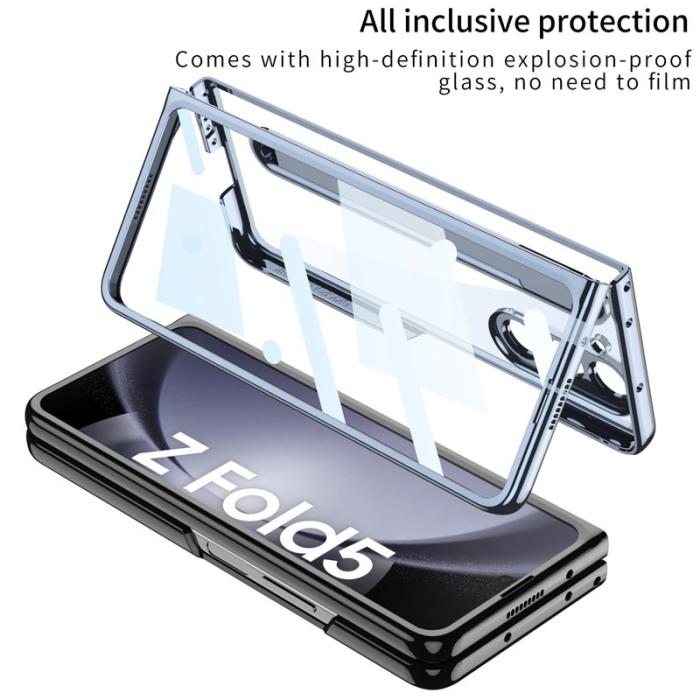 GKK - GKK Samsung Galaxy Z Fold5 Fodral Pen Slot PC - Blå