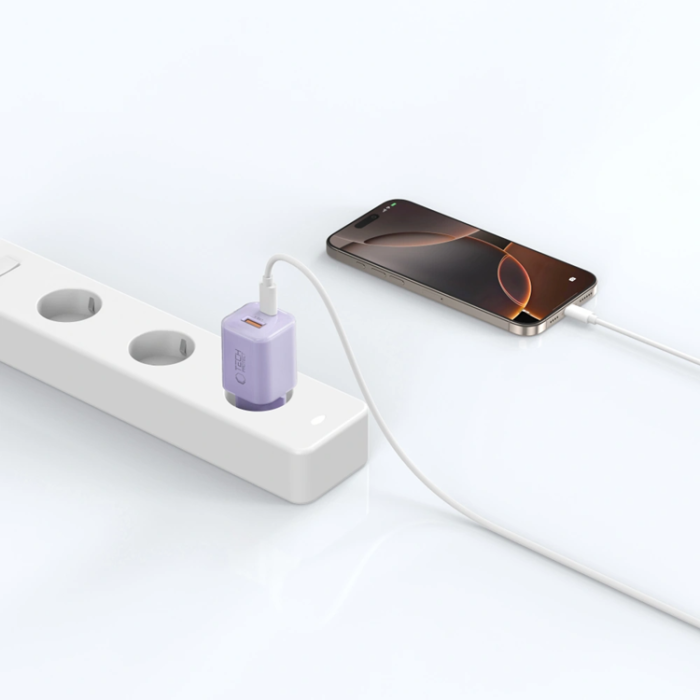 Tech-Protect - Tech-Protect Väggladdare USB-A Till USB-C 33W - Baby Lila