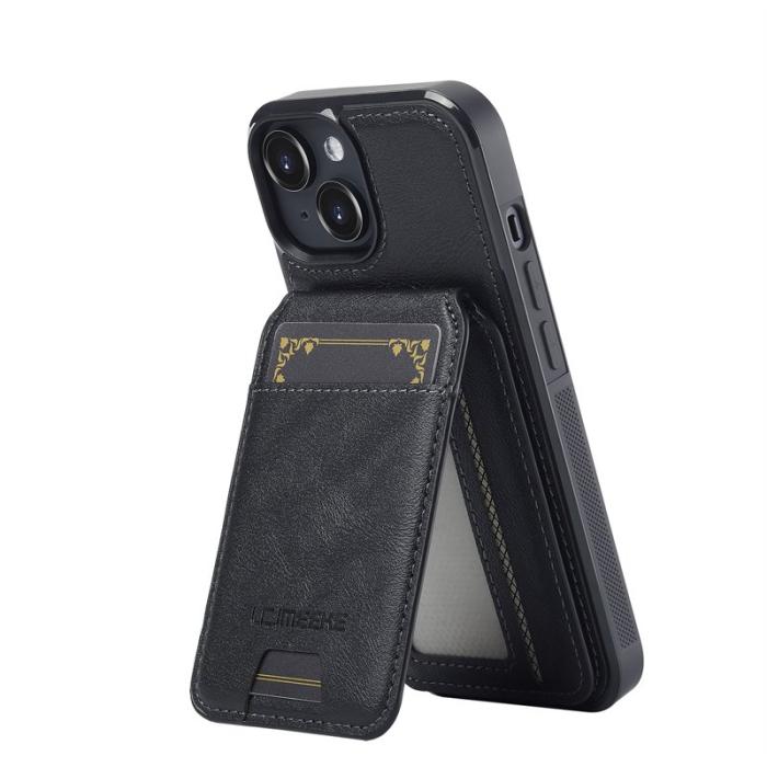 LC.imeeke - LC.IMEEKE L3 iPhone 13 Fodral Magnetiskt Konstläder - Svart