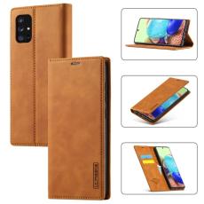LC.imeeke - LC.IMEEKE Mobilskal till Samsung Galaxy A71 KonstL&auml;der - Brun