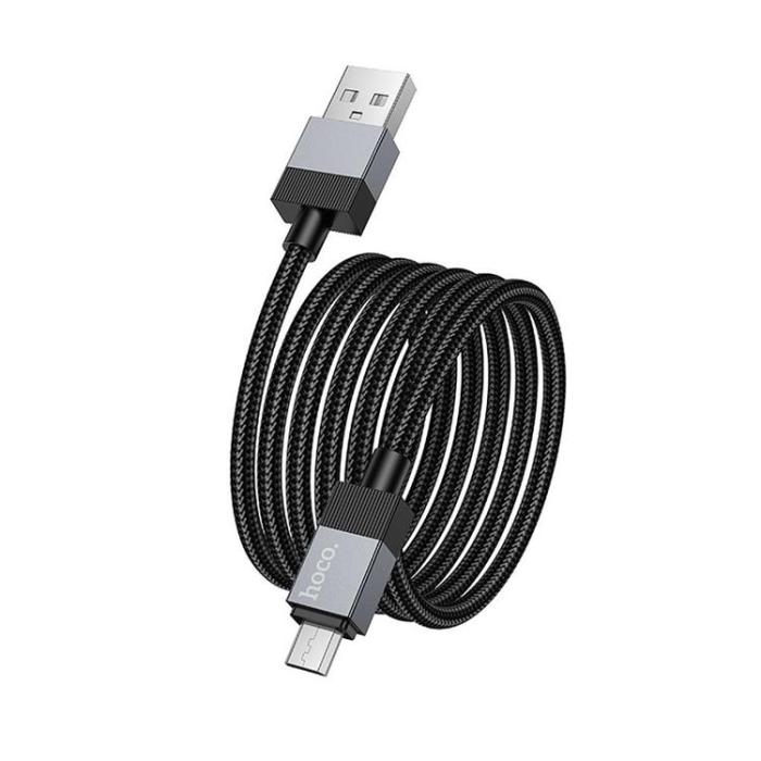 Hoco - Hoco USB-A - Micro-USB 2.4A Kabel 1m X110 - Svart