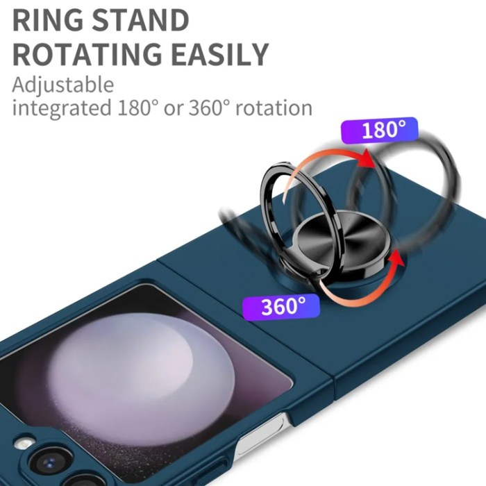 Taltech - Galaxy Z Flip 6 5G Mobilskal Ringhållare - Mörkblå