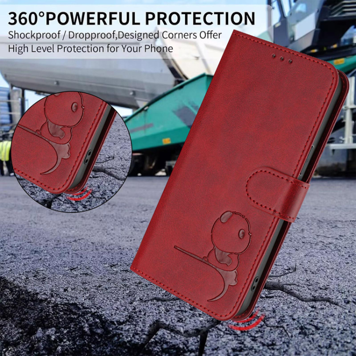 A-One Brand - OnePlus 15 Konstläder Plånboksfodral Panda Imprint RFID-Skydd