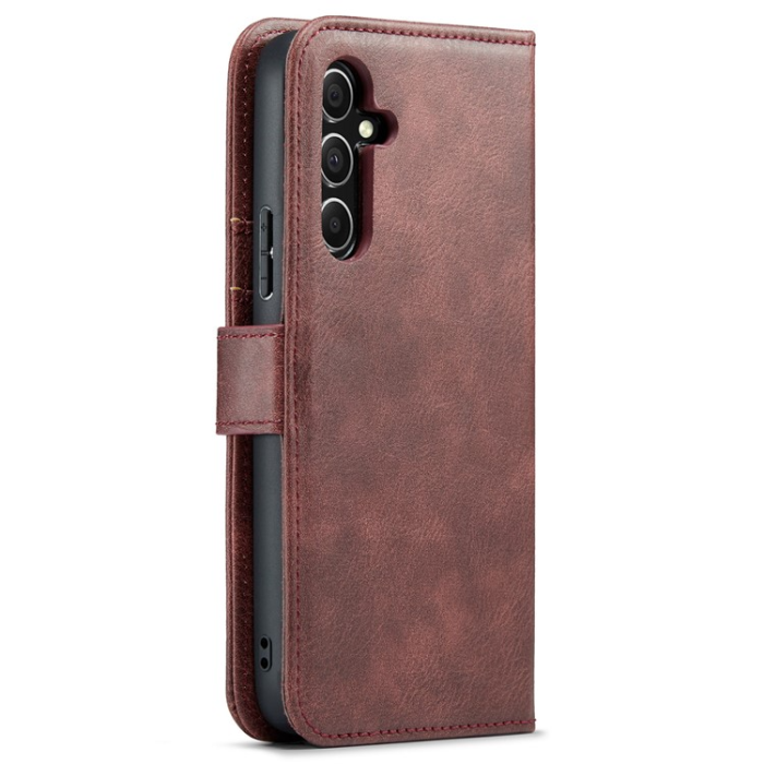 DG.MING - DG.MING Galaxy A34 5G Plånboksfodral Äkta Läder 2in1 - Röd