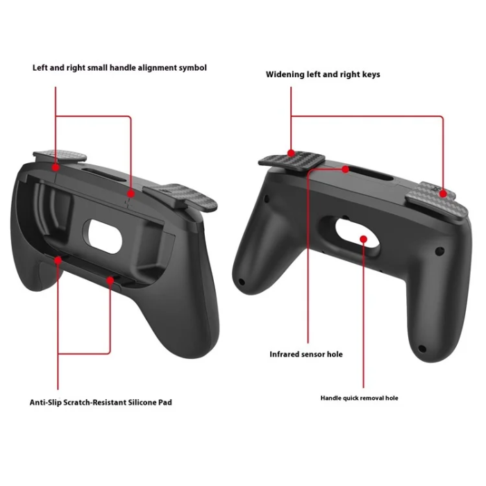 PGTECH - PGTECH Nintendo Switch 2 Vänster och Höger Joy-Con Grip Handtag