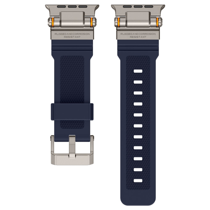 A-One Brand - Apple Watch 42/44/45/46/49mm Armband Silikon - Blå