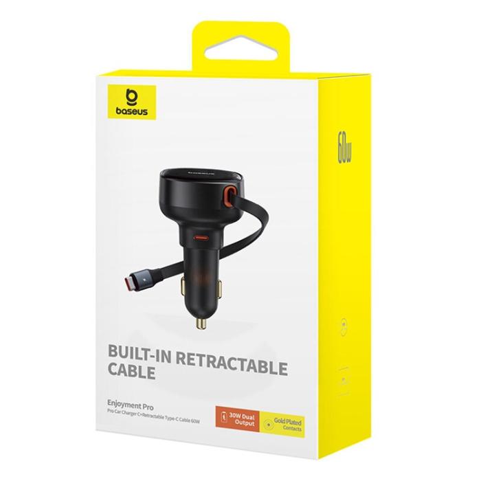 BASEUS - Baseus Billaddare USB-C Enjoyment Pro 60W - Svart