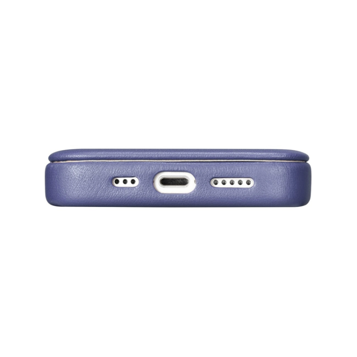 ICARER - iCarer iPhone 14 Pro Plånboksfodral Magsafe CE Läder - Ljuslila