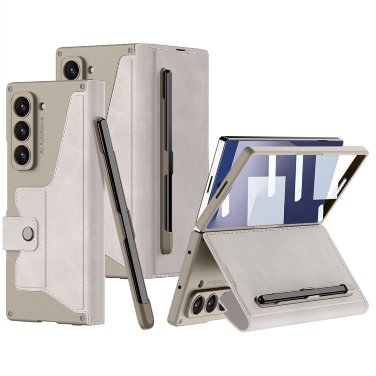 GKK Galaxy Z Fold 7 Plånboksfodral Pennhållare Med Härdat Glas | 2353 | AlltMobil