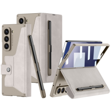 GKK - GKK Galaxy Z Fold 7 Plånboksfodral Pennhållare Med Härdat Glas