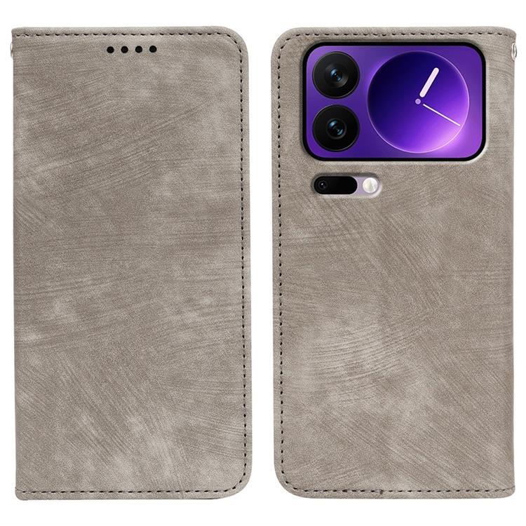 Xiaomi 17 Pro Plånboksfodral Striped Texture - Grå | 2353 | AlltMobil