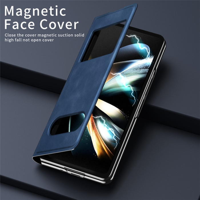 A-One Brand - Galaxy Z Fold 6 Mobilskal View Window - Blå