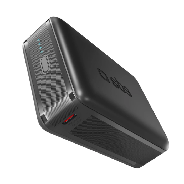 SBS - SBS Powerbank 20000mAh 65W USB-C- USB-A PD AFC - Svart