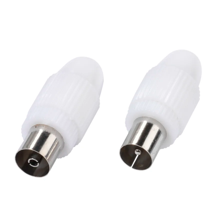 UTGATT1 - Vivanco Antenn Adapter Hane Hona Rak - Vit