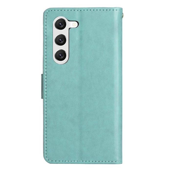 A-One Brand - Galaxy S23 Plus Plånboksfodral Imprinting Flower Butterfly - Grön