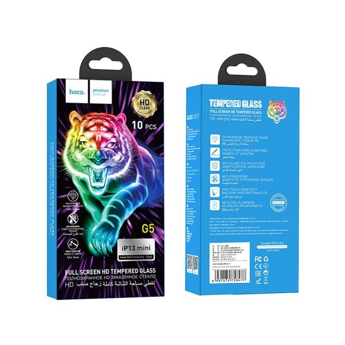 Hoco - [10 PACK] HOCO iPhone 13 Mini Skärmskydd av Härdat Glas