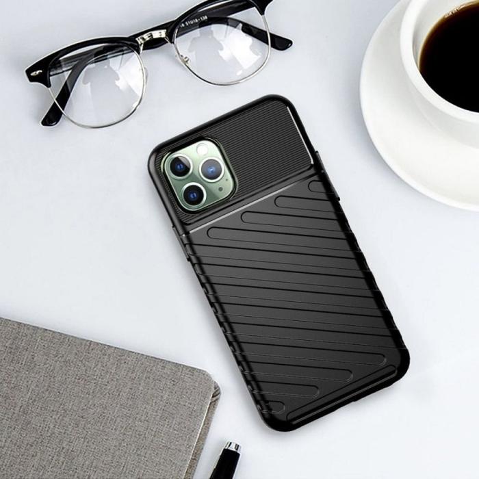 Forcell - Forcell iPhone 14 Pro Skal Thunder Mjukplast Svart