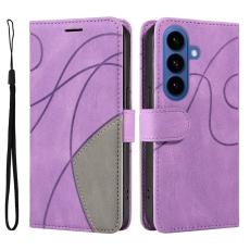OEM - Samsung Galaxy S26 Plus Fodral &Auml;kta L&auml;der St&auml;ll - Lila