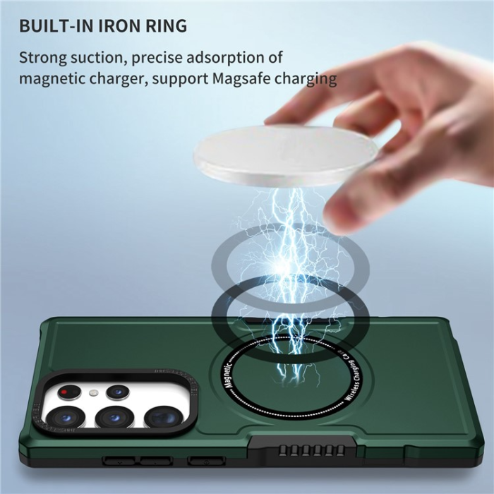 A-One Brand - Galaxy S23 Ultra Skal Magsafe Anti Drop - Grön