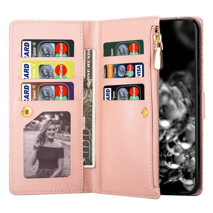 OEM - Samsung Galaxy S26 Plånboksfodral Konstläder Starry Sky - Roséguld