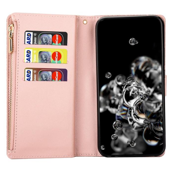 OEM - Samsung Galaxy S26 Plånboksfodral Konstläder Starry Sky - Roséguld