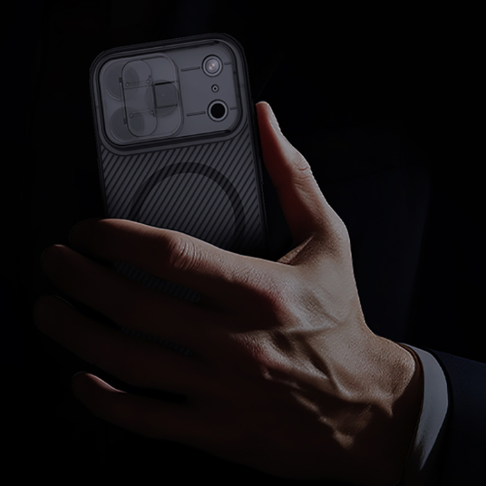 Nillkin - Nillkin iPhone 17 Pro Max Mobilskal MagSafe CamShield Pro - Transparent Svart