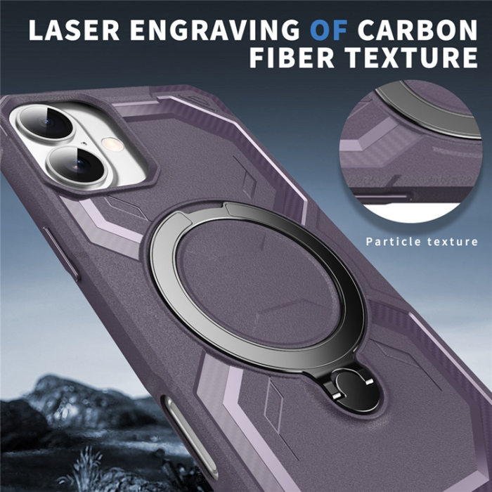 A-One Brand - iPhone 16 Plus Mobilskal MagSafe Kickstand TPU + PC - Lila