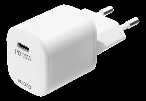 DELTACO - USB-C väggladdare med PD 18 W | 3541 | AlltMobil