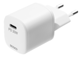 UTGATT1 - DELTACO - USB-C väggladdare med PD 18 W