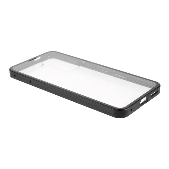 OEM - Magnetisk heltäckande skal med härdat glas - Galaxy S21 Plus - Svart