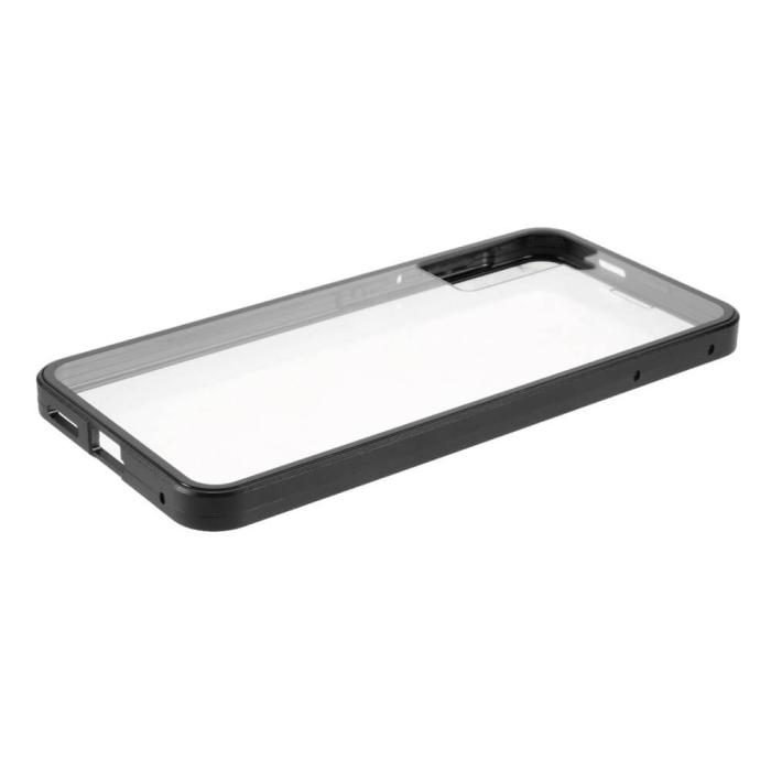 OEM - Magnetisk heltäckande skal med härdat glas - Galaxy S21 Plus - Svart