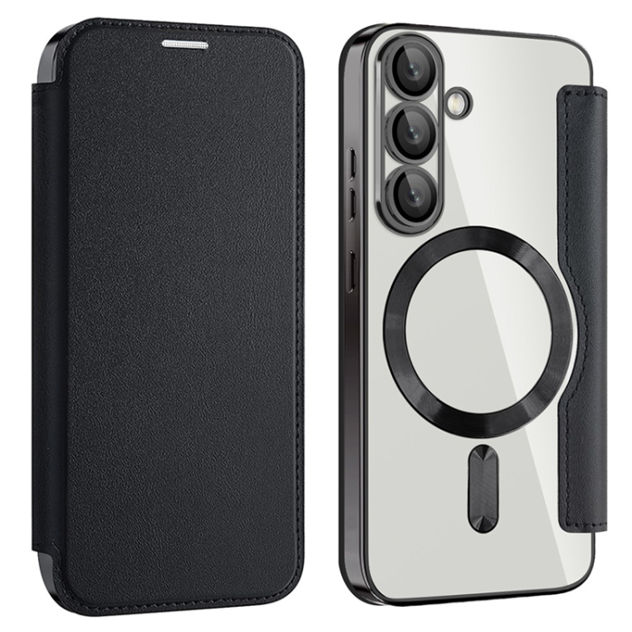 A-One Brand - Galaxy S25 Plus Plånboksfodral MagSafe RFID Blocking - Svart