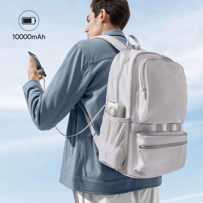 BASEUS - Baseus Powerbank 10000mAh 30W USB-C Kabel Free2Pull - Grå