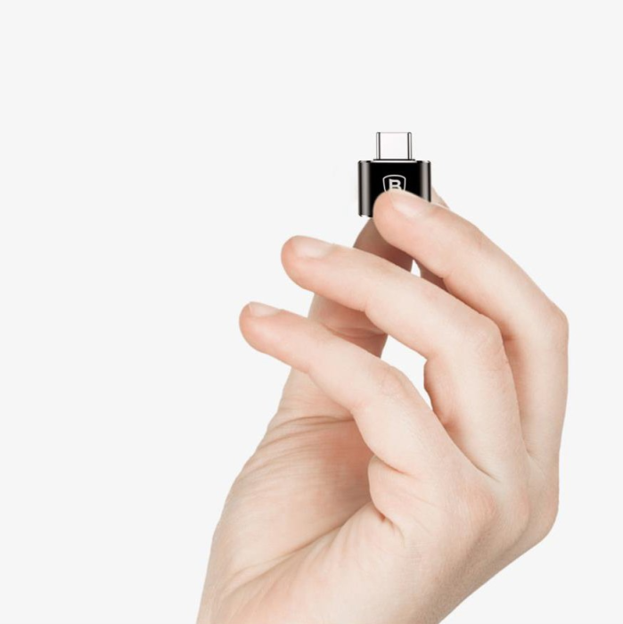 BASEUS - Baseus USB to USB Type-C Adapter - Svart