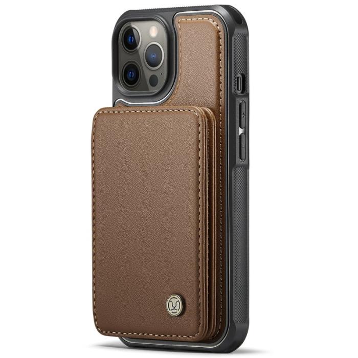 JEEHOOD - JEEHOOD J05 Mobilskal till iPhone 12 Pro Max Läder MobilBrun