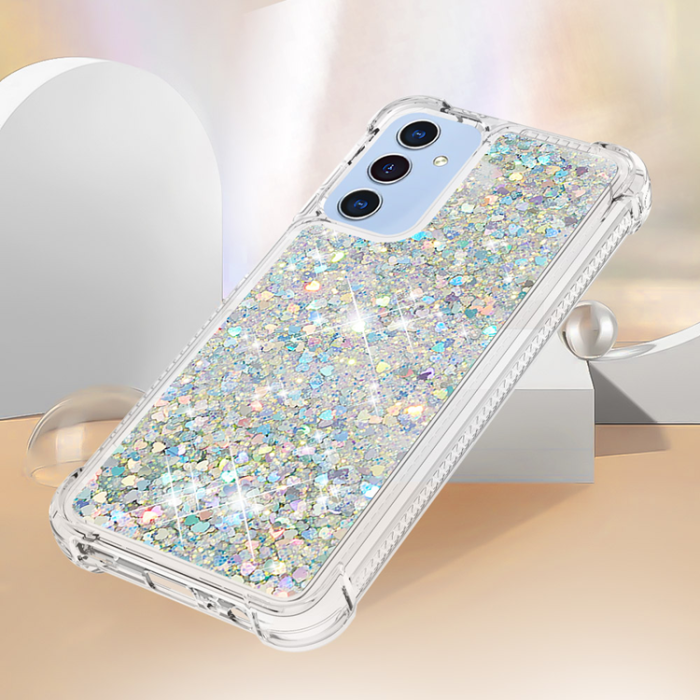A-One Brand - Galaxy A17/A26 Mobilskal Glitter Quicksand TPU - Silver