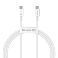 BASEUS - Baseus USB-C Till USB-C Kabel 100W 1m Superior PD - Vit