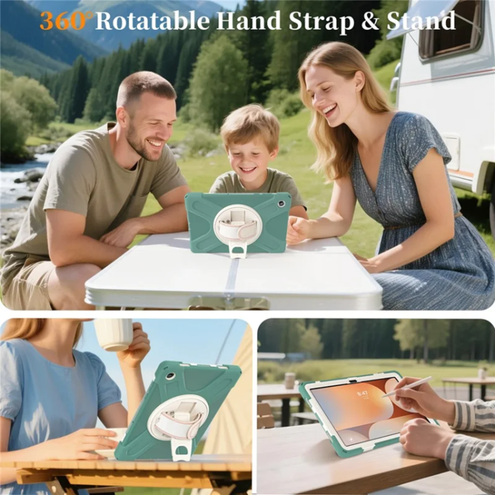 A-One Brand - Galaxy Tab A11 Plus Mobilskal Kickstand Silikon Axelrem