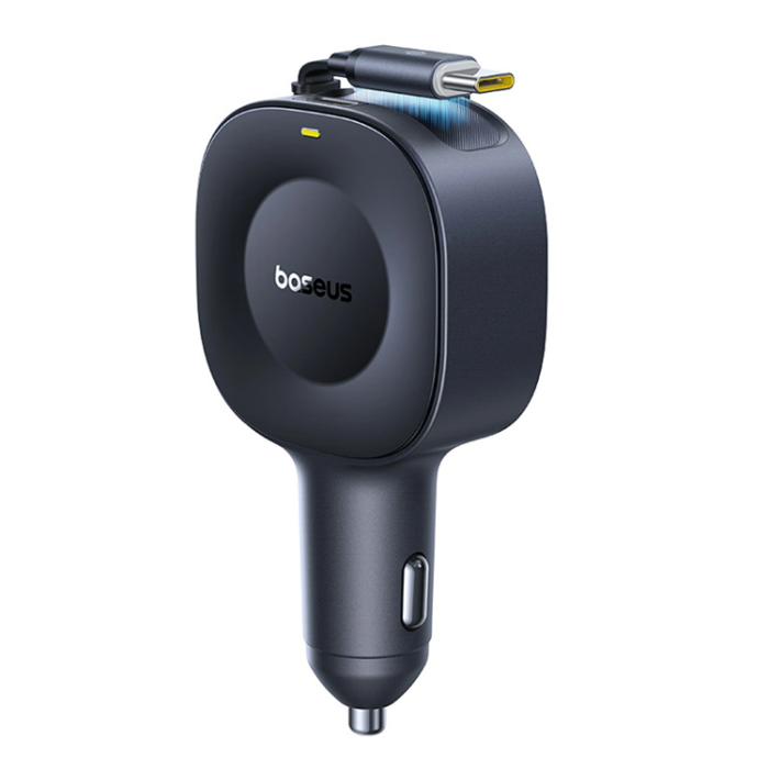 BASEUS - Baseus Billaddare 30W med Retractable Kabel PrimeTrip VR2 - Svart