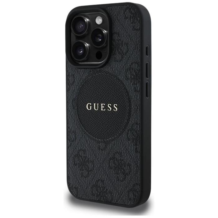 Guess - Guess iPhone 16 Pro Mobilskal MagSafe 4G Circle - Svart