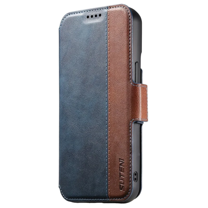 SUTENI - SUTENI iPhone 16 Pro Max Plånboksfodral Magsafe Cowhide - Blå