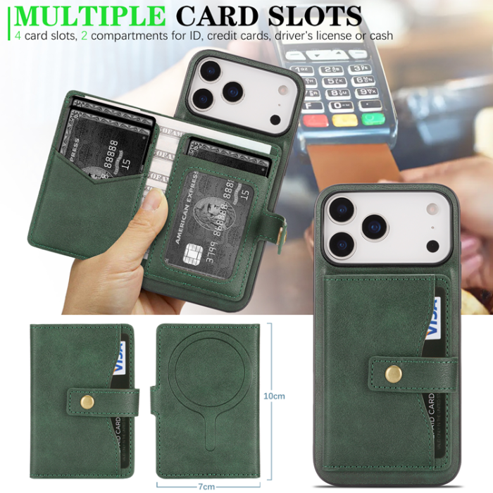 A-One Brand - Mobilskal till iPhone 17 Pro Max MagSafe Detachable Korthållare