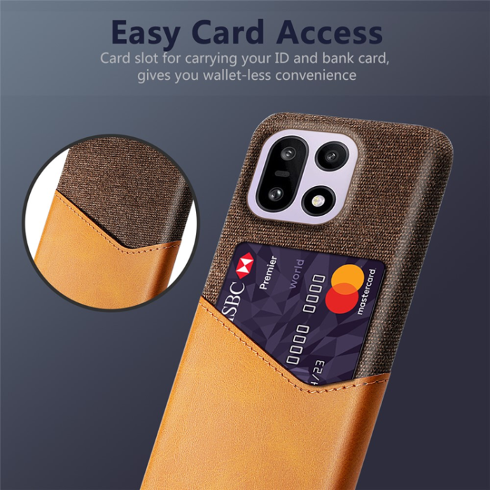 A-One Brand - OnePlus 15 5G Mobilskal Korthållare Cloth Texture