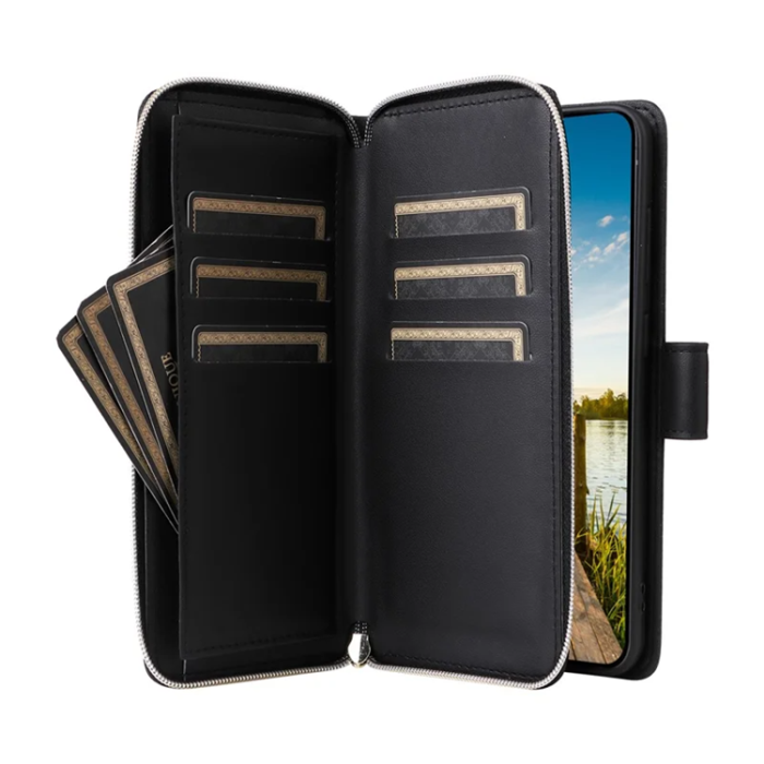 A-One Brand - Galaxy A17 / A26 Plånboksfodral Med Handledsrem - Svart