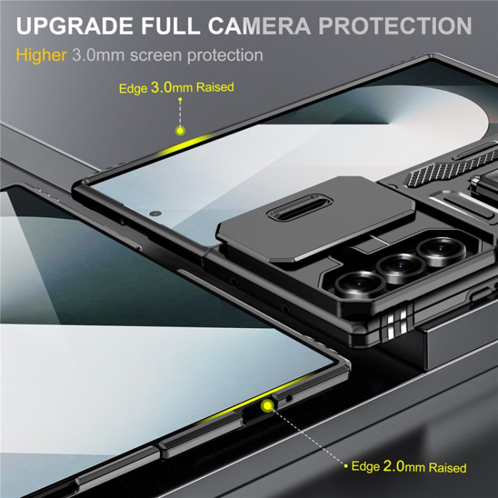 A-One Brand - Galaxy Z Fold7 5G Mobilskal Kickstand Slide - Svart