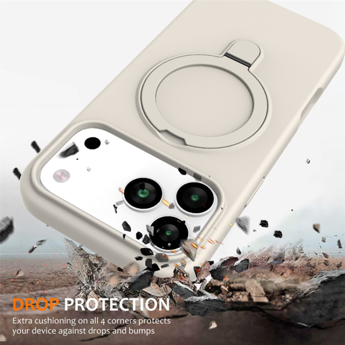 A-One Brand - iPhone 17 Pro Mobiskal MagSafe Kickstand PC + Silikon - Antikvit